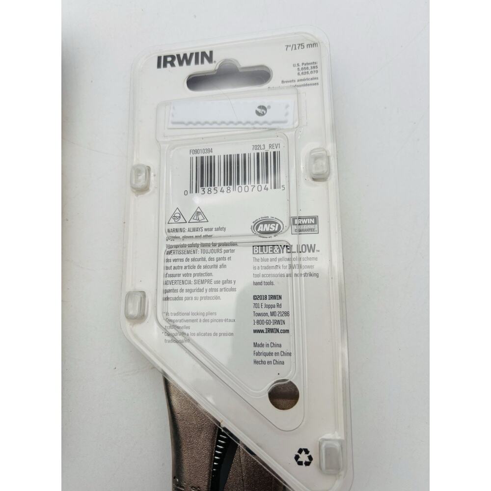 New. Set of 2 "The Original" Irwin 10CR & 7WR Vise Grip Locking Pliers Sealed - Picture 8 of 15